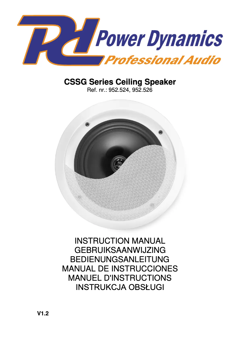 Página 1 del manual Manual de usuario Power Dynamics CSSG6