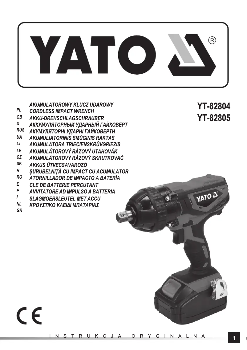 Página nº 1 - Manual de usuario Yato YT-82805