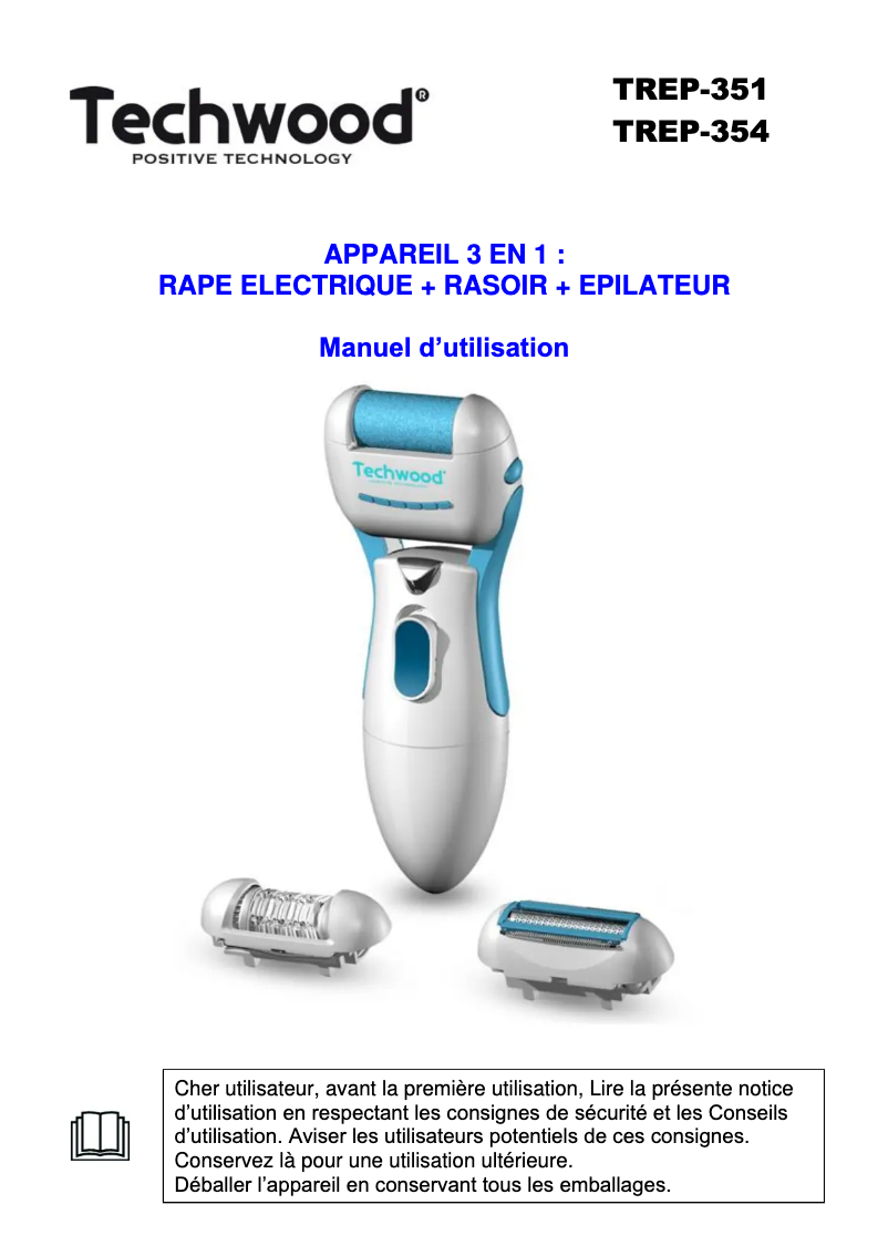 Imagen de la primera página del manual del dispositivo TREP-354