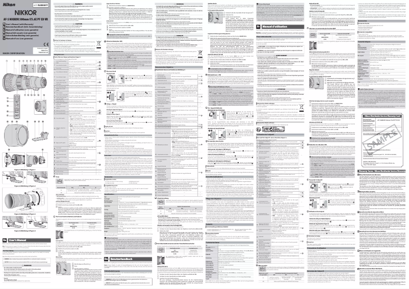 Página 1 del manual Manual de usuario Nikon Nikkor AF-S 500mm f/5.6E PF ED VR