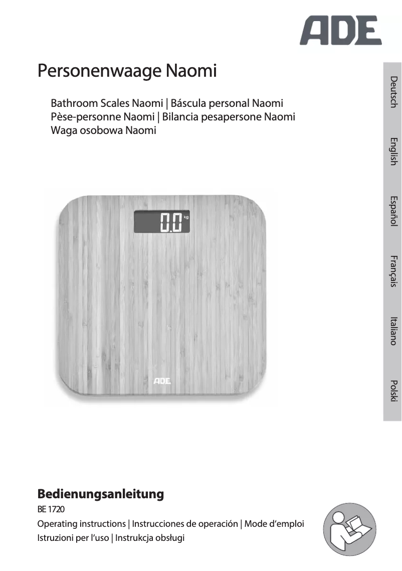 Página 1 del manual Manual de usuario ADE Naomi BE 1720