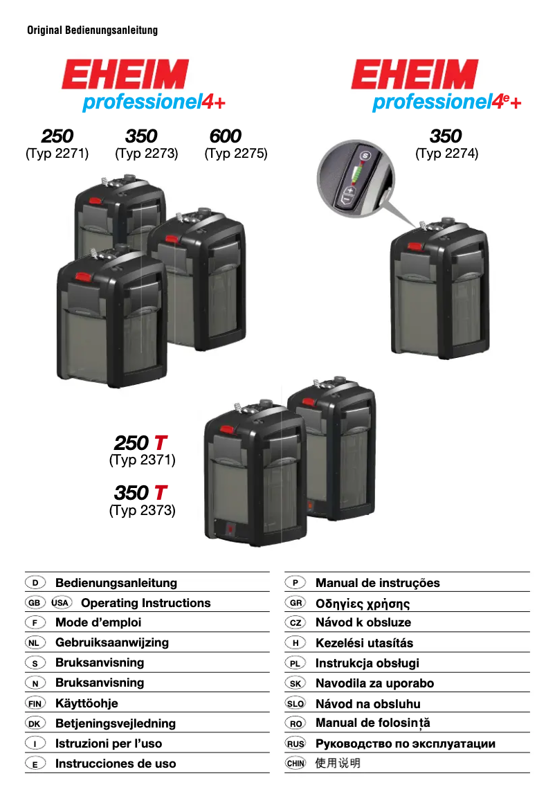 Imagen de la primera página del manual del dispositivo Professionel 4+ 250T