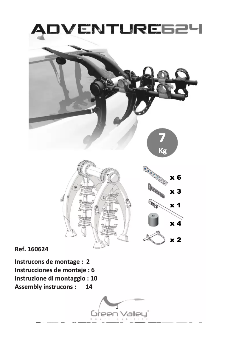 Imagen de la primera página del manual del dispositivo Adventure 624