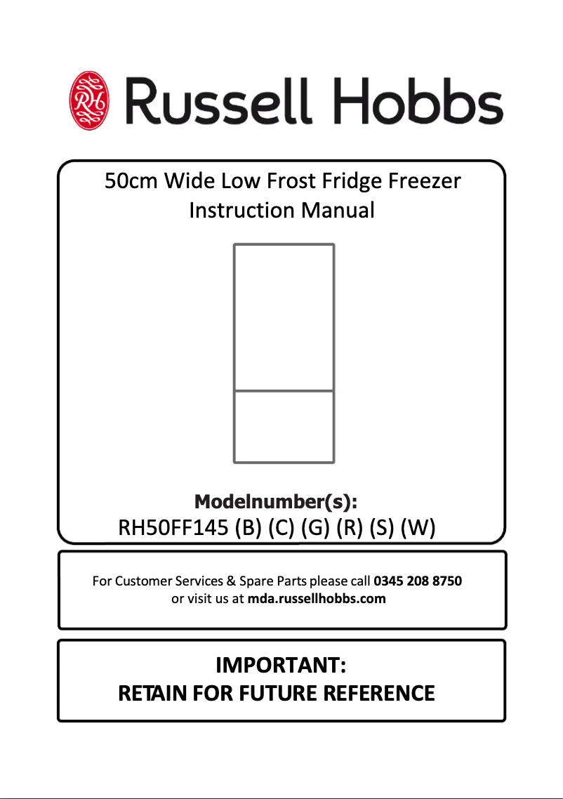 Imagen de la primera página del manual del dispositivo RH50FF145