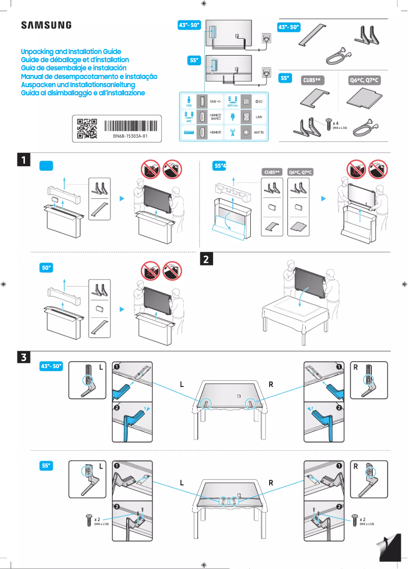 Imagen de la primera página del manual del dispositivo QA43Q65CAK