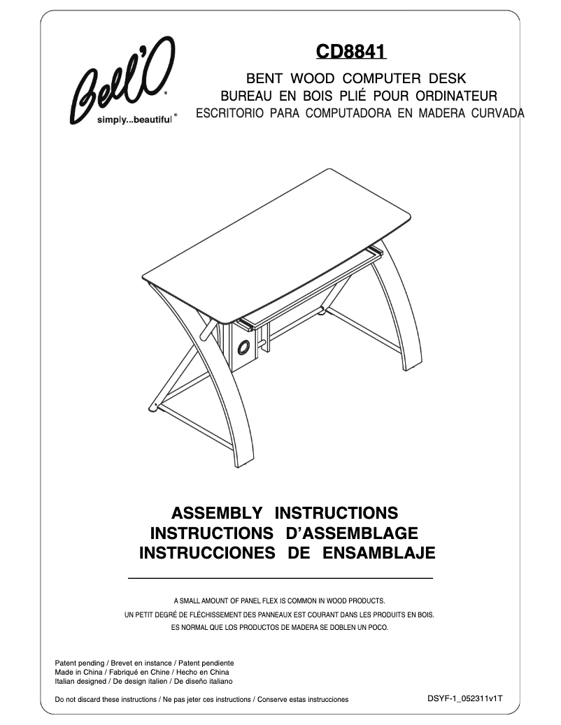 Página nº 1 - Manual de instrucciones Bell'O CD8841