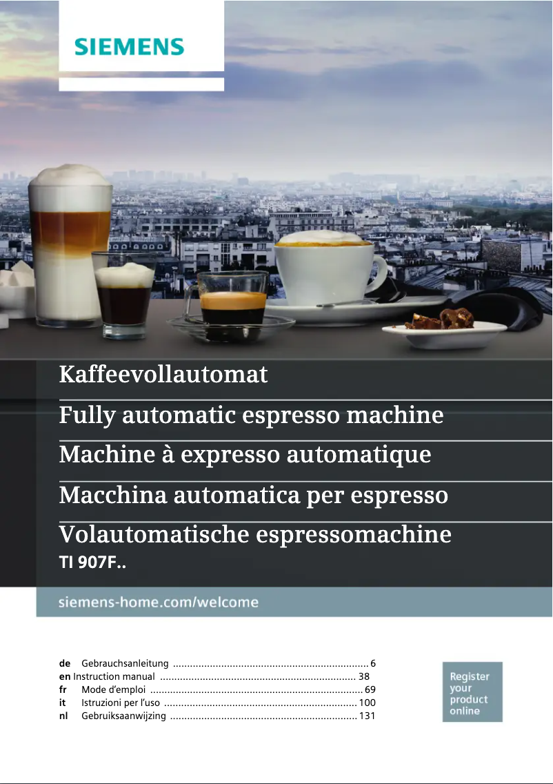 Página 1 del manual Manual de usuario Siemens TI907F01DE