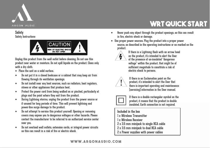 Imagen de la primera página del manual del dispositivo WRT