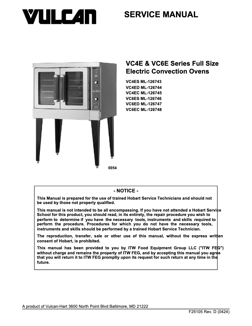 Página 1 del manual Manual de usuario Vulcan VC6ED
