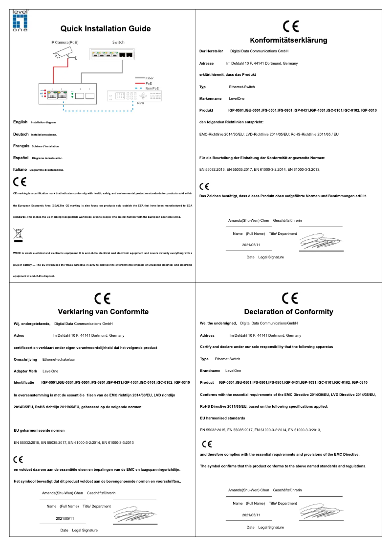 Página 1 del manual Manual de usuario LevelOne IGP-0802