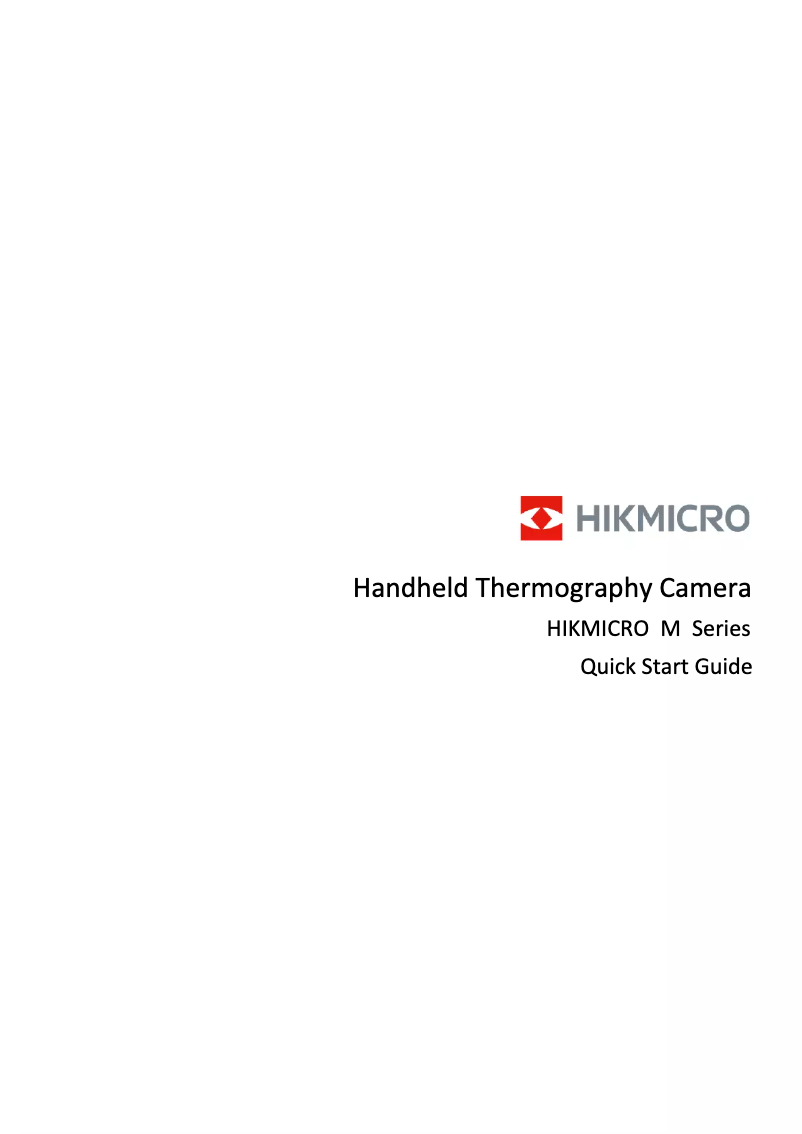 Página 1 del manual Manual de usuario Hikmicro M20W