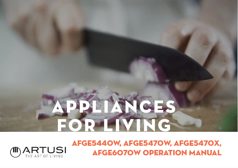 Imagen de la primera página del manual del dispositivo AFGE6070W