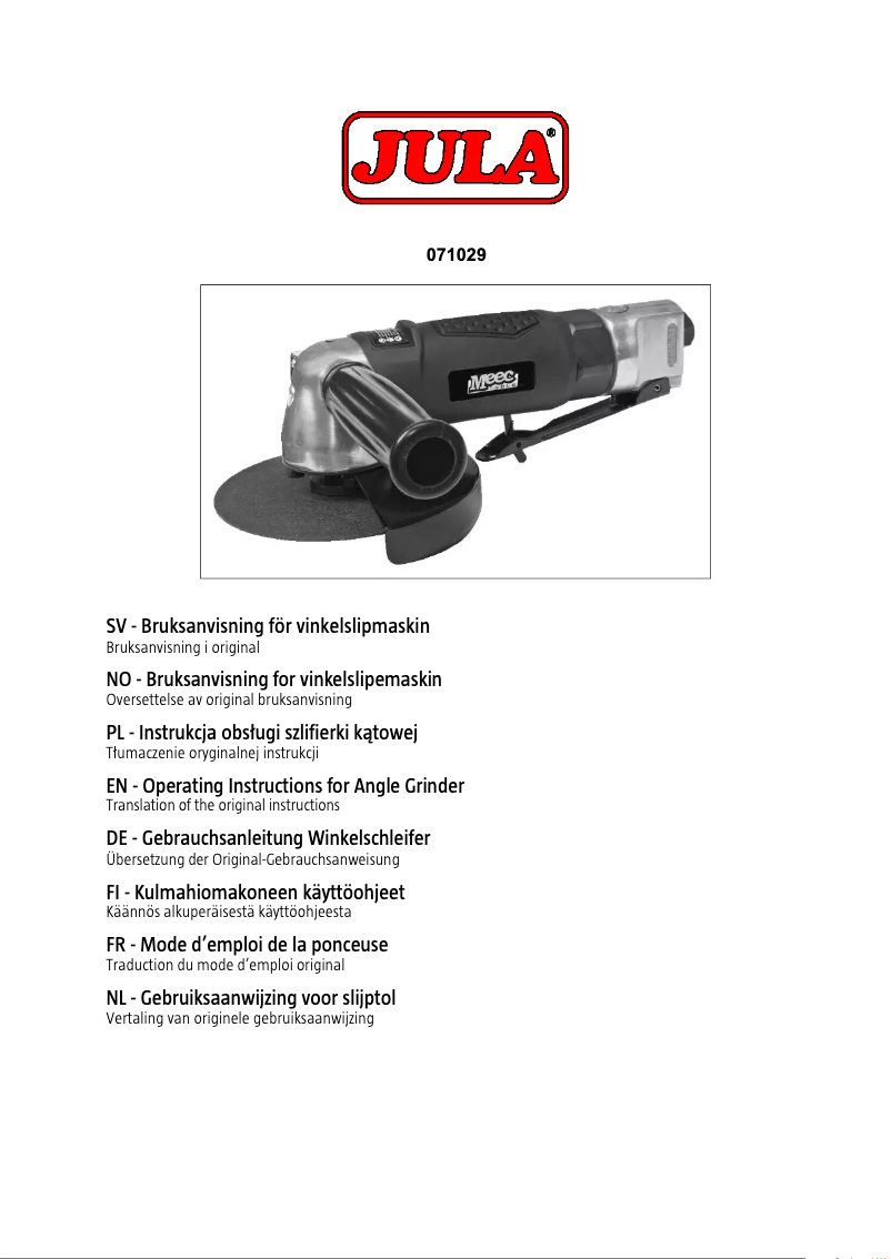 Página 1 del manual Manual de usuario Meec Tools 071029