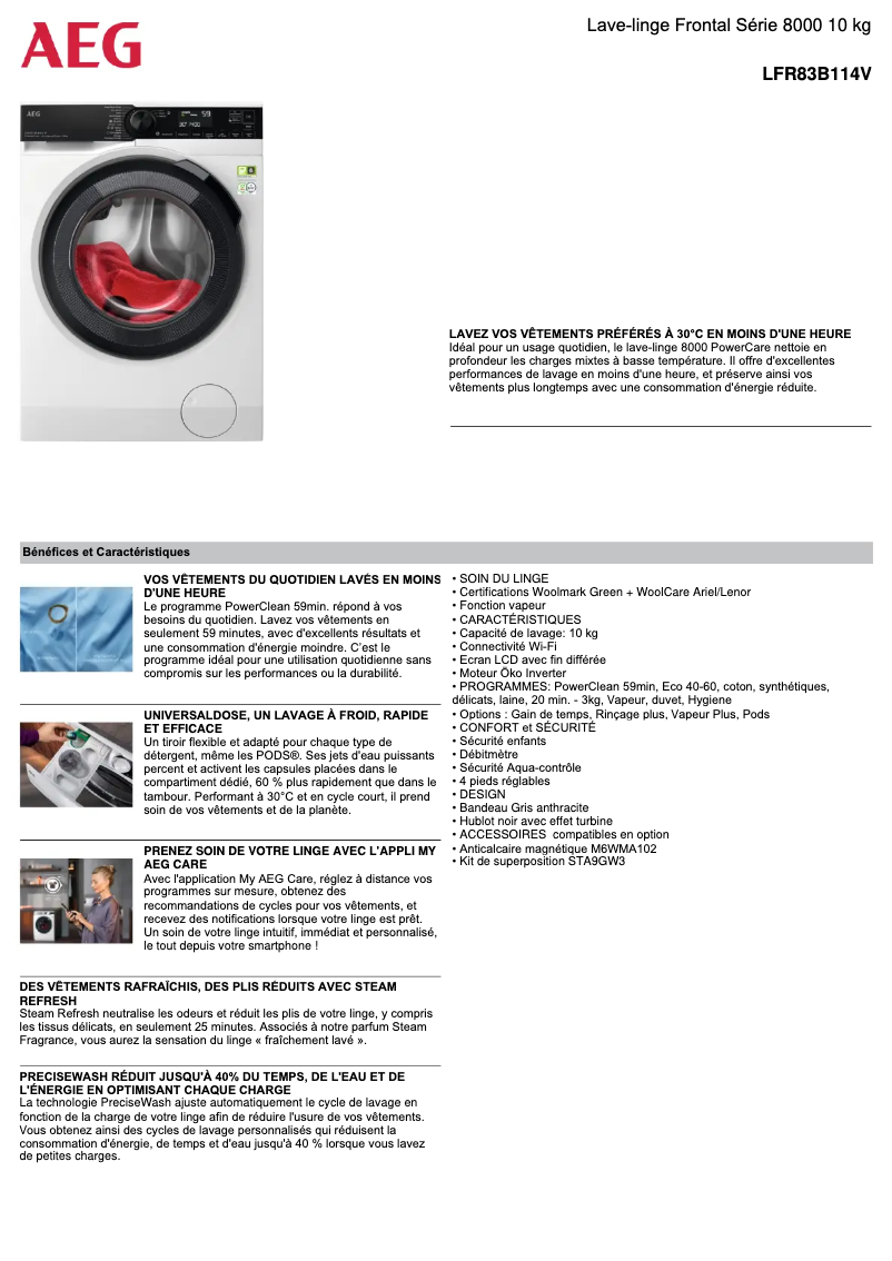Imagen de la primera página del manual del dispositivo LFR83B114V