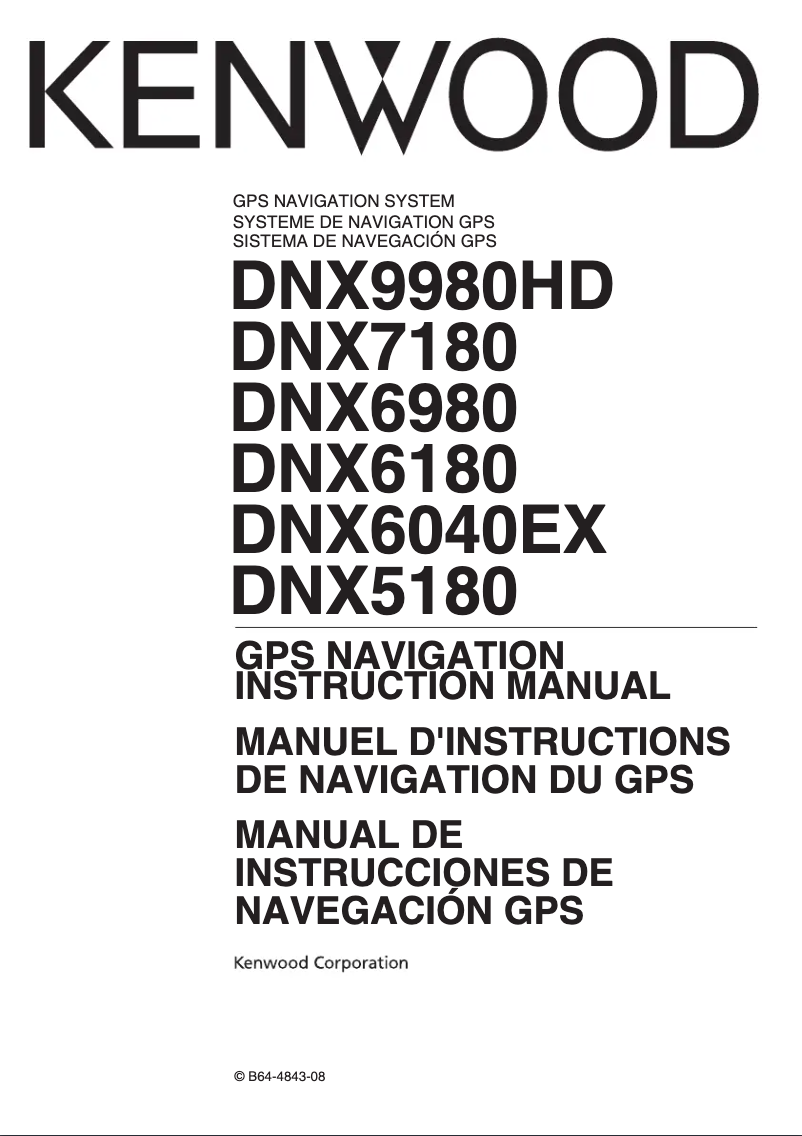 Página nº 1 - Manual de usuario Kenwood DNX6040EX