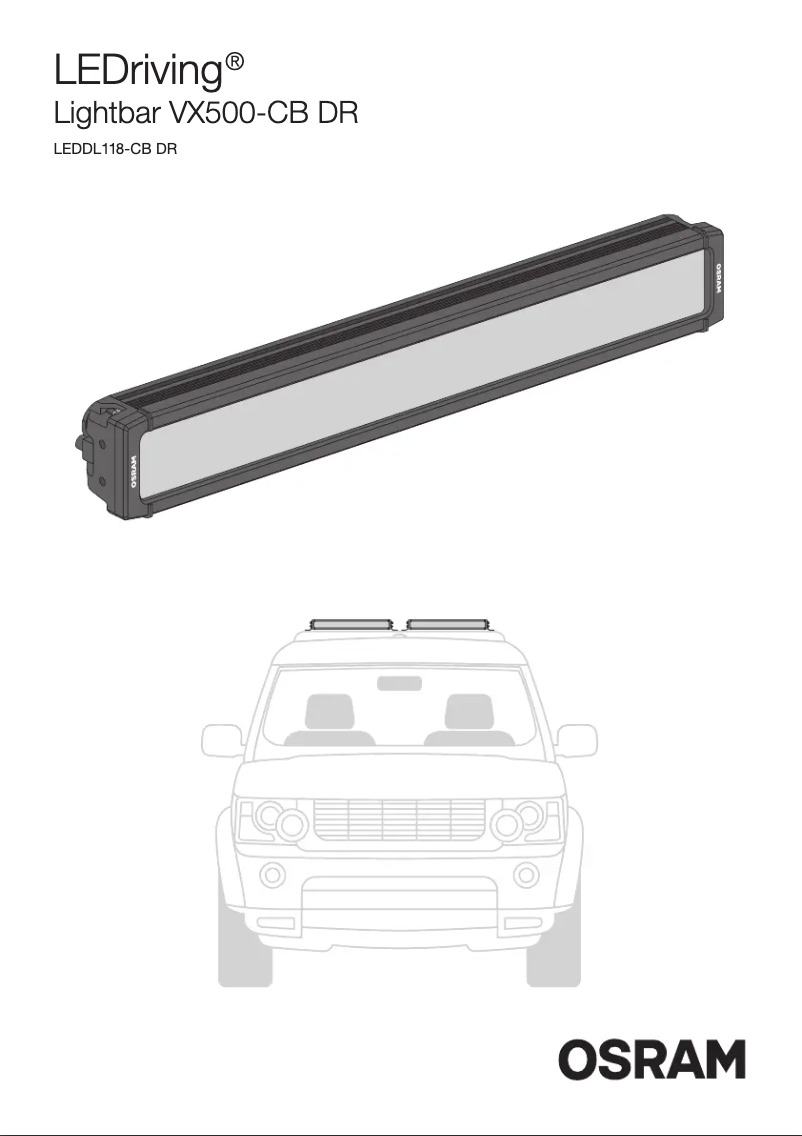 Página 1 del manual Instrucciones / montaje Osram VX500-CB