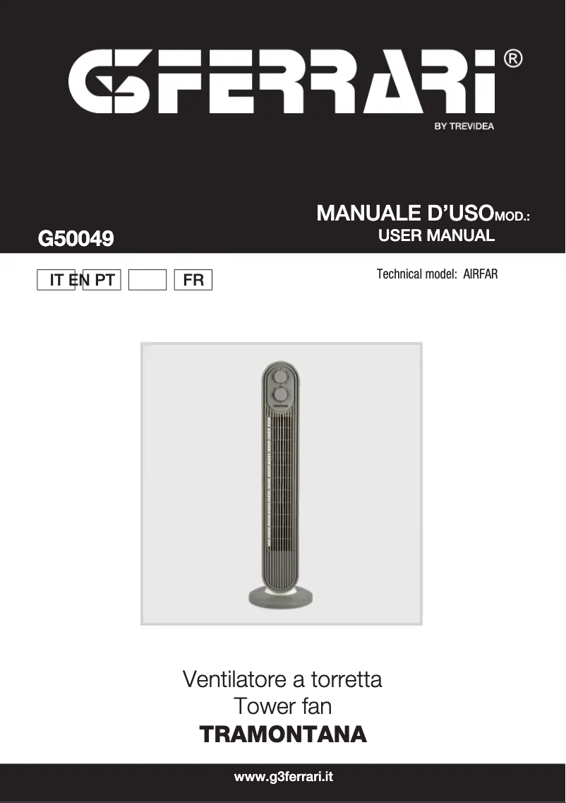 Imagen de la primera página del manual del dispositivo Tramontana G50049