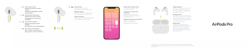 Página 1 del manual Guía de inicio rápido Apple AirPods Pro