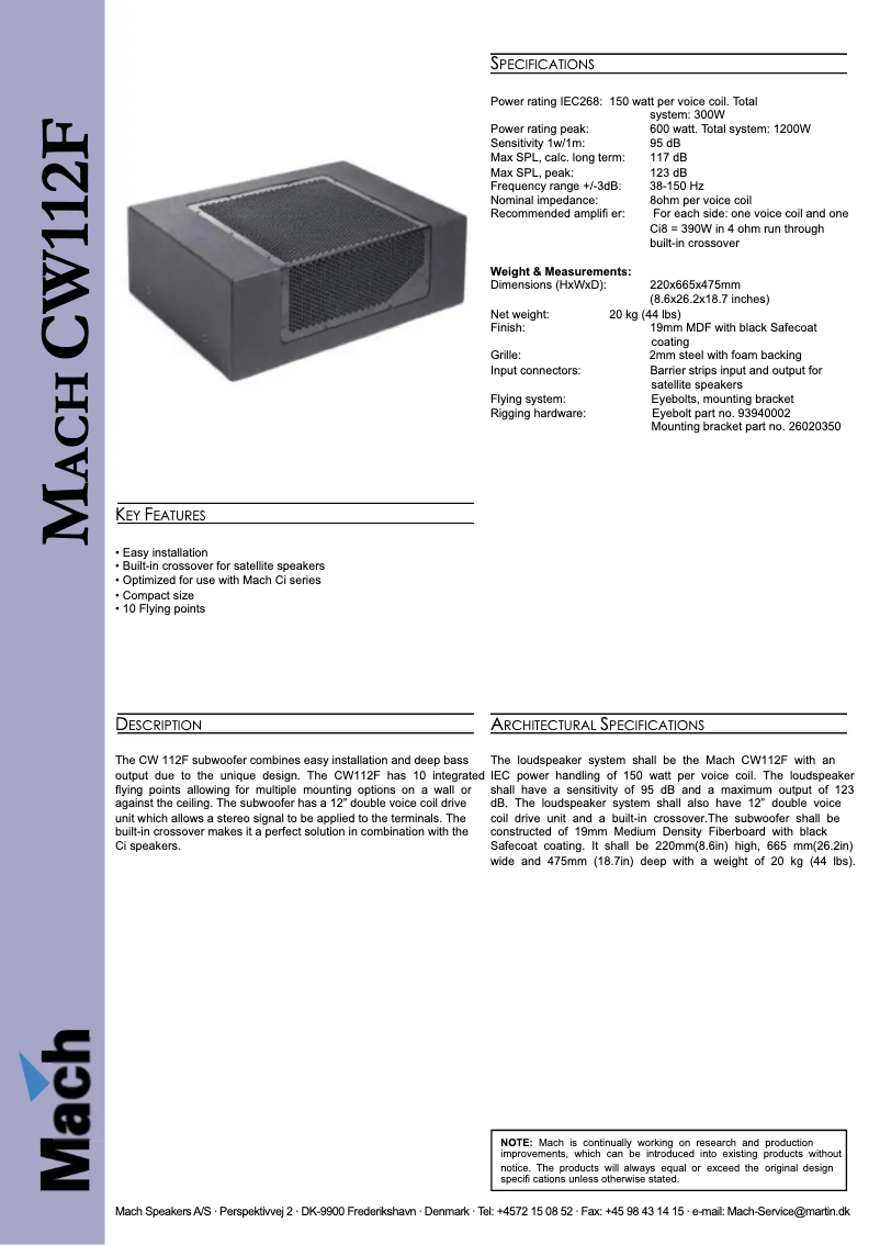Imagen de la primera página del manual del dispositivo CW112 F