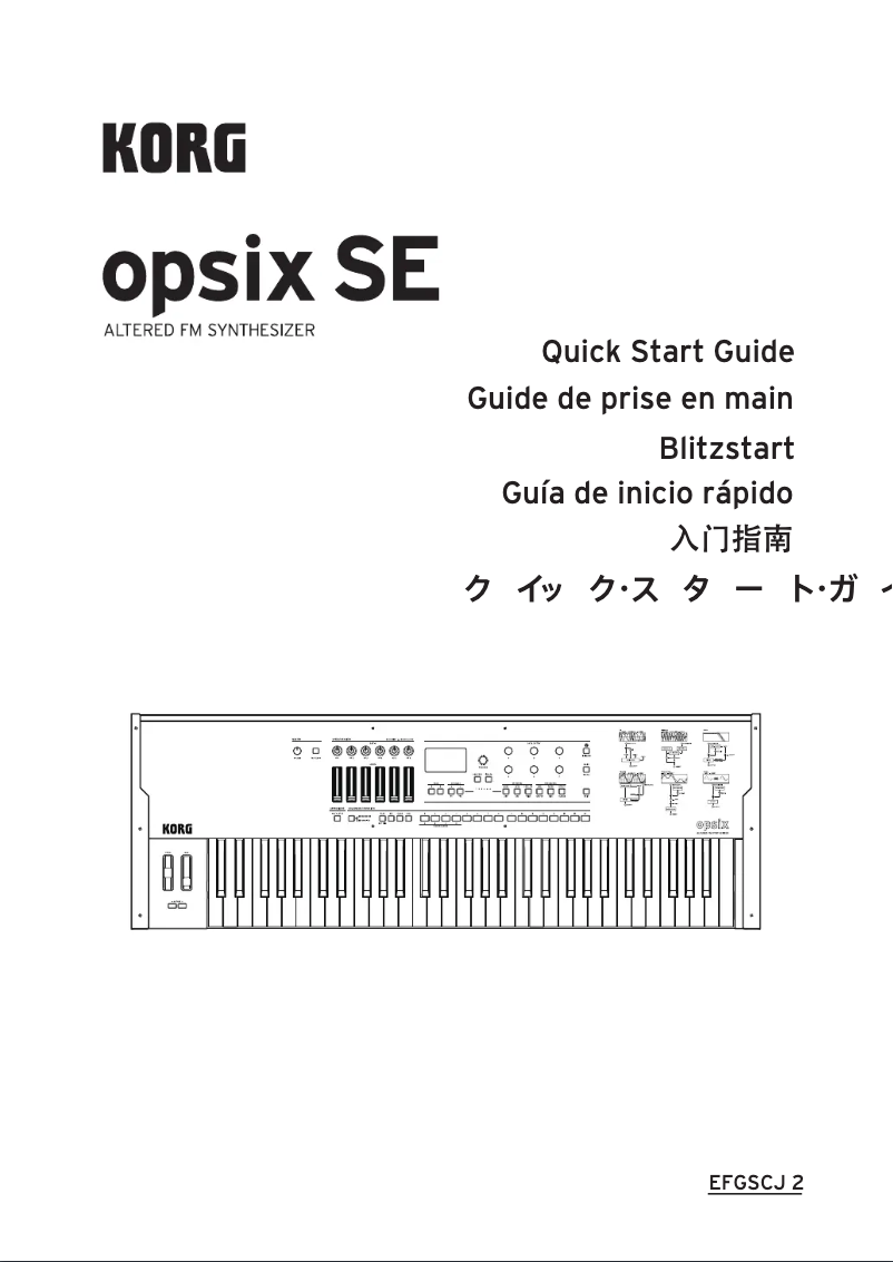 Página 1 del manual Guía de inicio rápido Korg Opsix SE