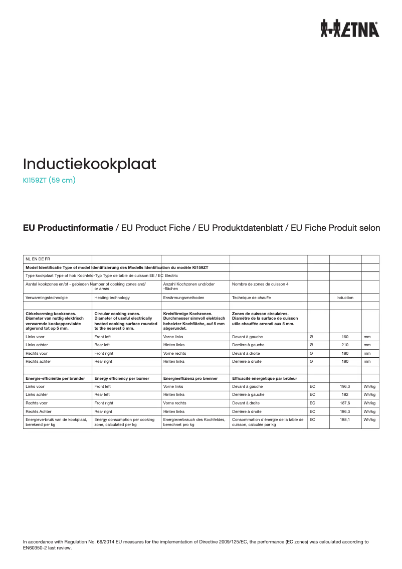 Imagen de la primera página del manual del dispositivo KI159ZT