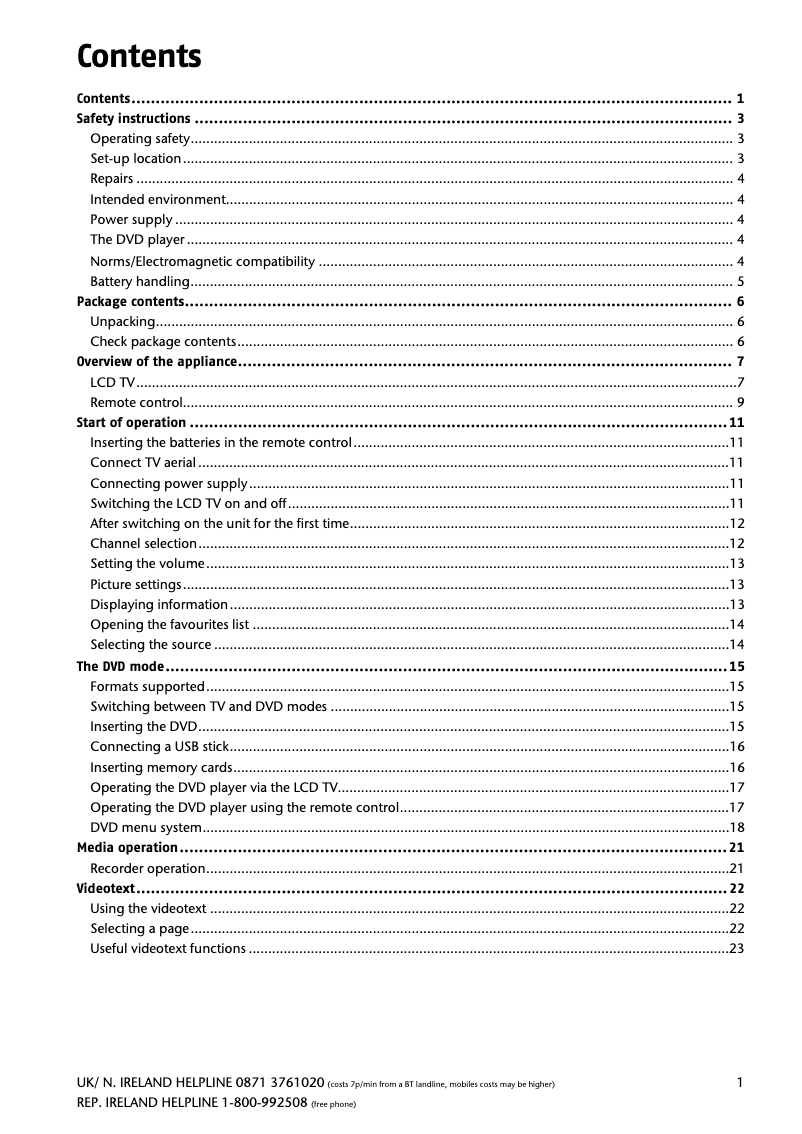 Imagen de la primera página del manual del dispositivo LIFE P13078 (MD 20185)