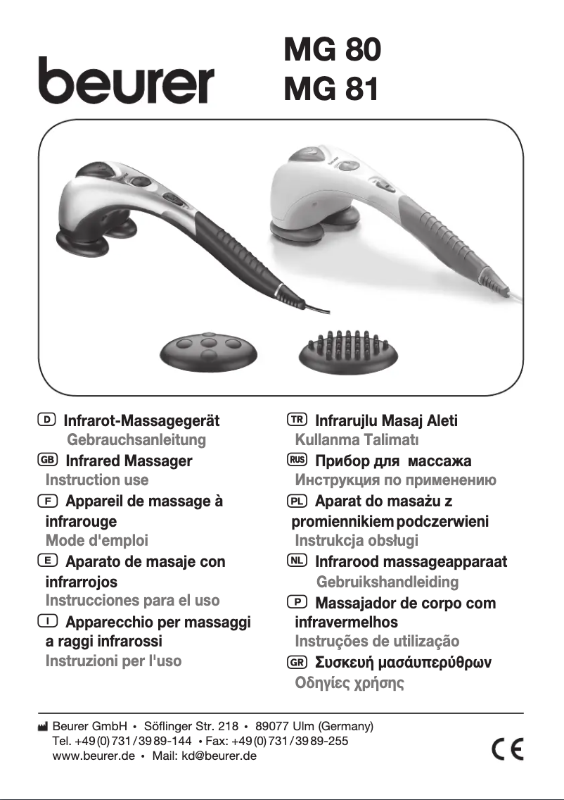 Página 1 del manual Manual de usuario Beurer MG 81
