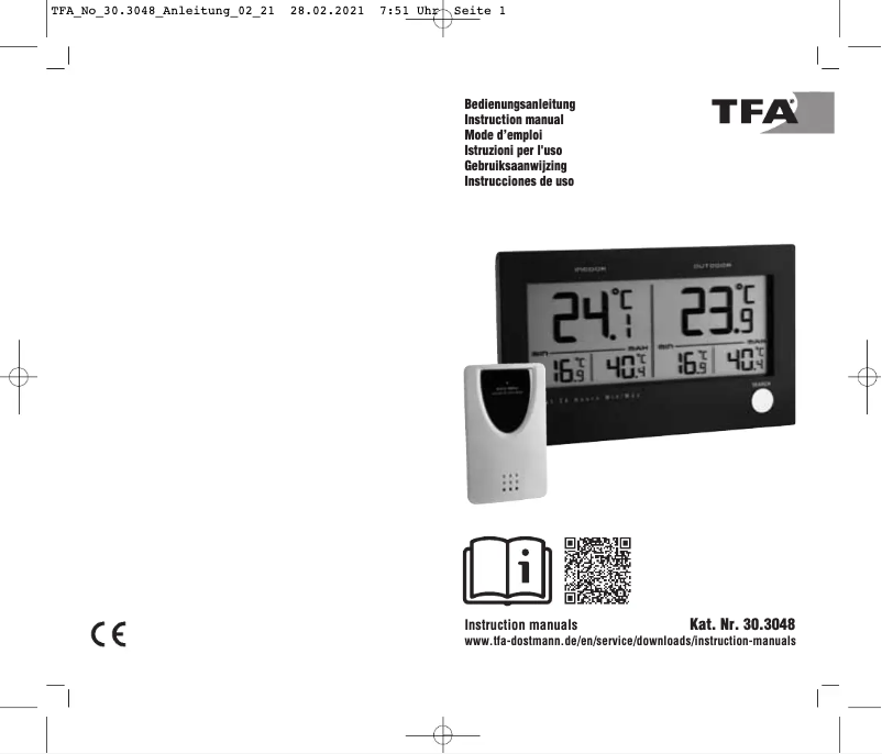 Página 1 del manual Manual de usuario TFA TWIN 30.3048