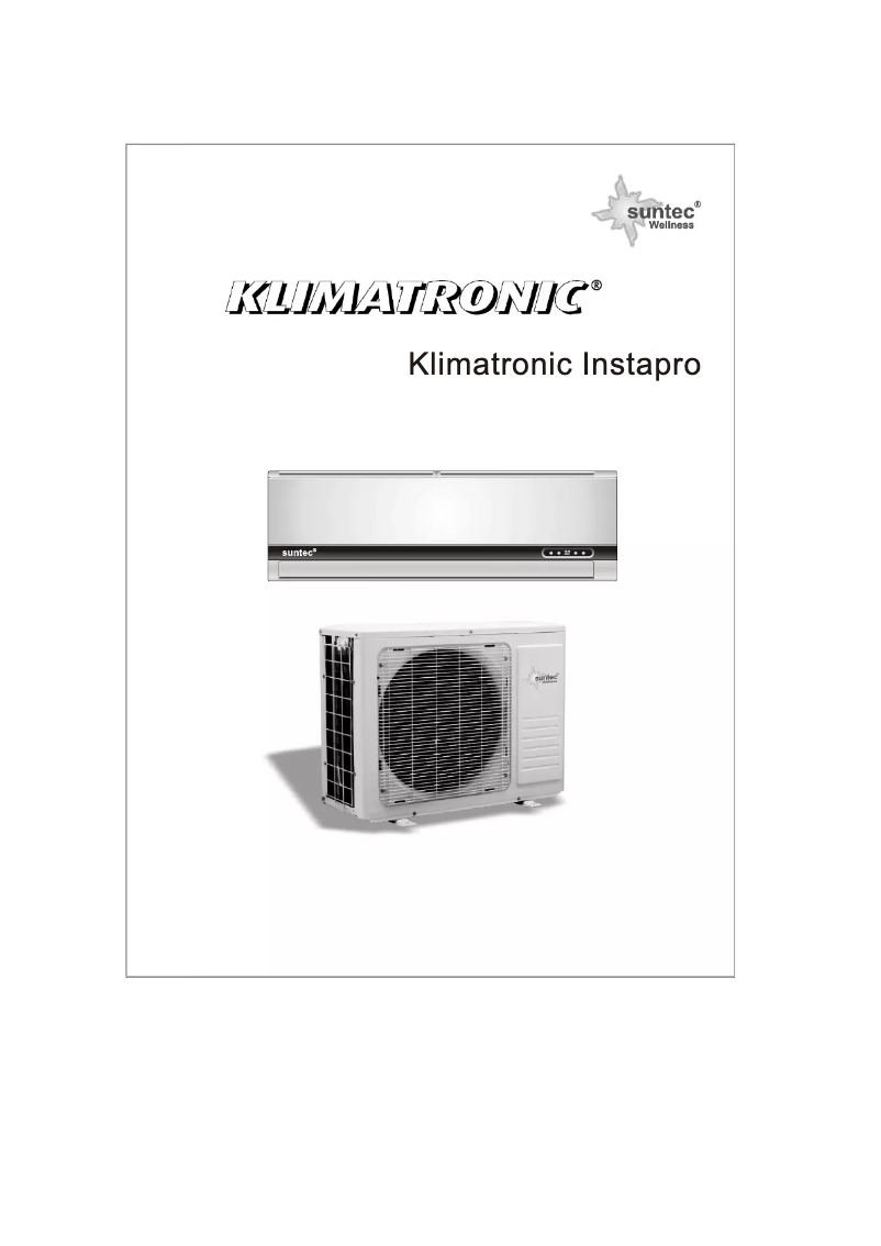 Imagen de la primera página del manual del dispositivo Klimatronic Instapro