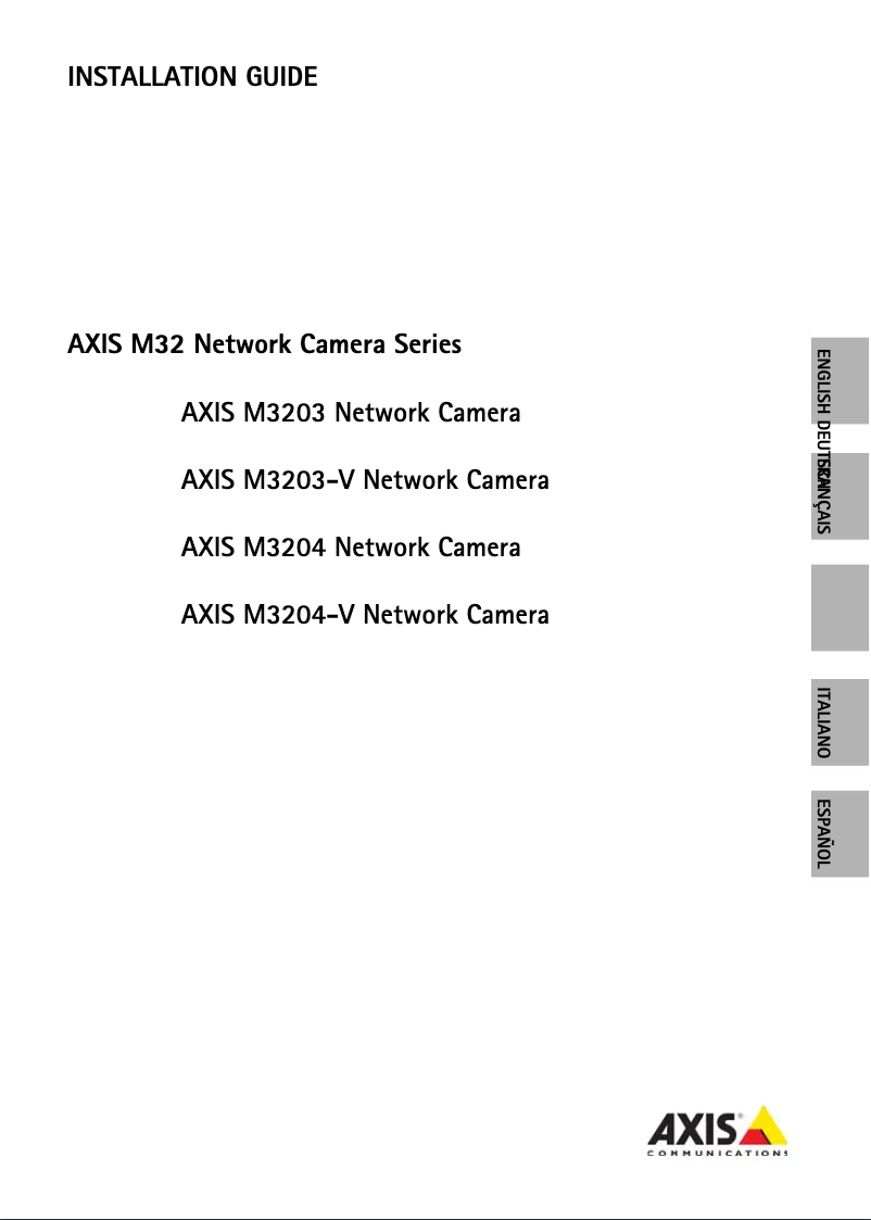 Página 1 del manual Manual de usuario Axis M3203