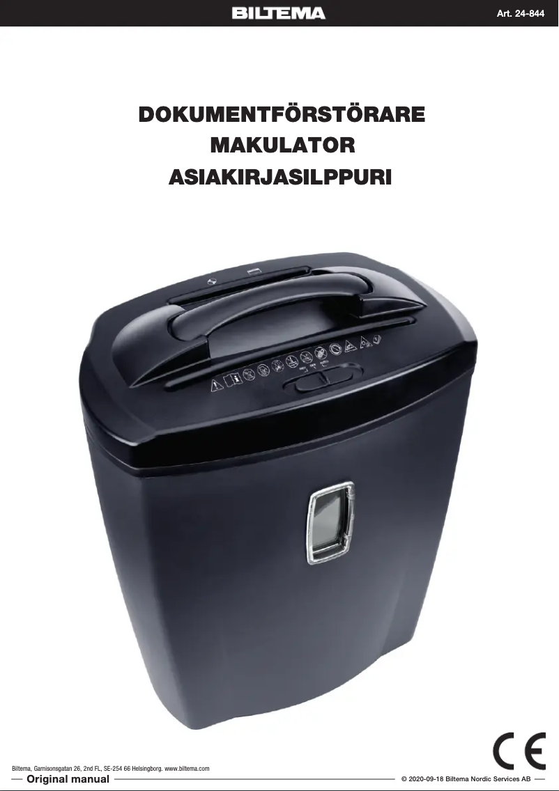 Página 1 del manual Manual de usuario Biltema 24-844