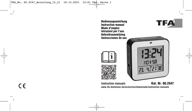 Página nº 1 - Manual de usuario TFA 60.2547