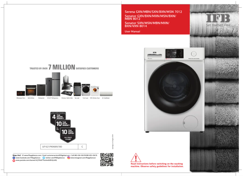 Página 1 del manual Manual de usuario IFB Serena GXN 7012