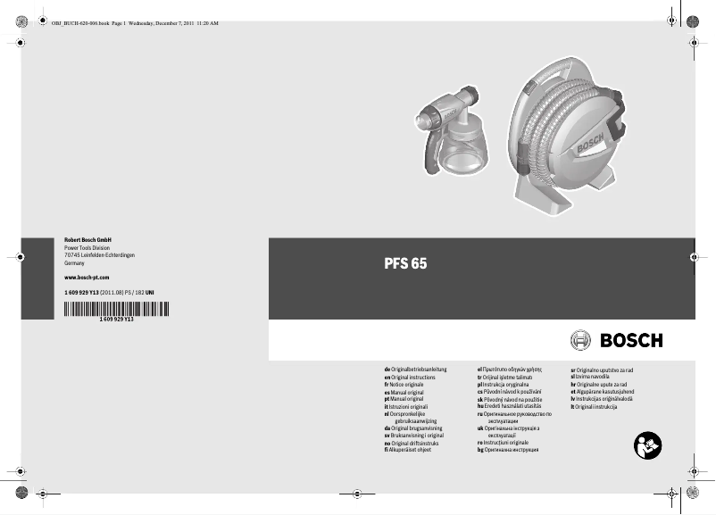 Página 1 del manual Manual de usuario Bosch PFS 65