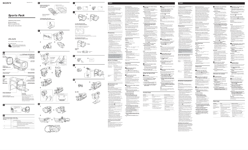 Página nº 1 - Manual de usuario Sony SPK-DVF5