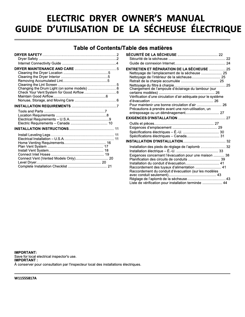 Imagen de la primera página del manual del dispositivo WED560LHW