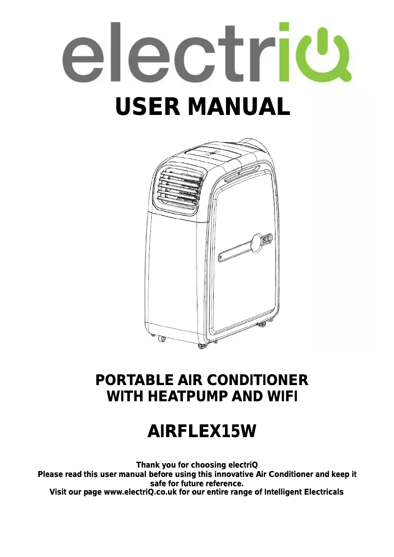 Imagen de la primera página del manual del dispositivo AIRFLEX15W