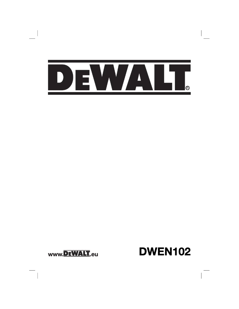 Página 1 del manual Manual de usuario DeWalt DWEN102