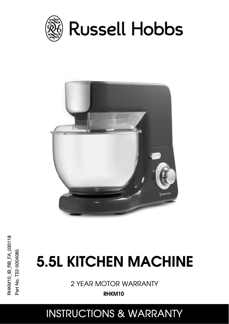 Página 1 del manual Manual de usuario Russell Hobbs Kitchen Machine RHKM10