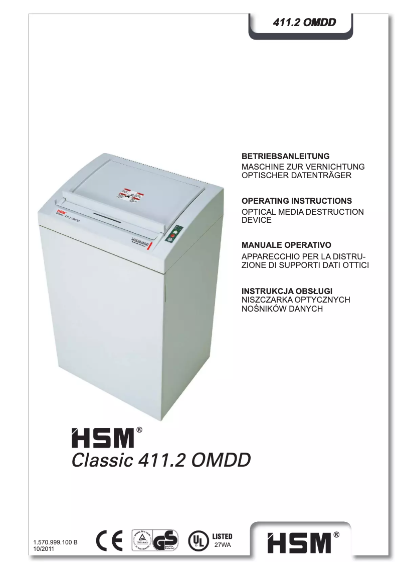 Imagen de la primera página del manual del dispositivo 411.2 OMDD