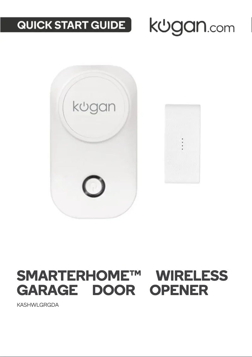 Imagen de la primera página del manual del dispositivo SmarterHome KASHWLGRGDA