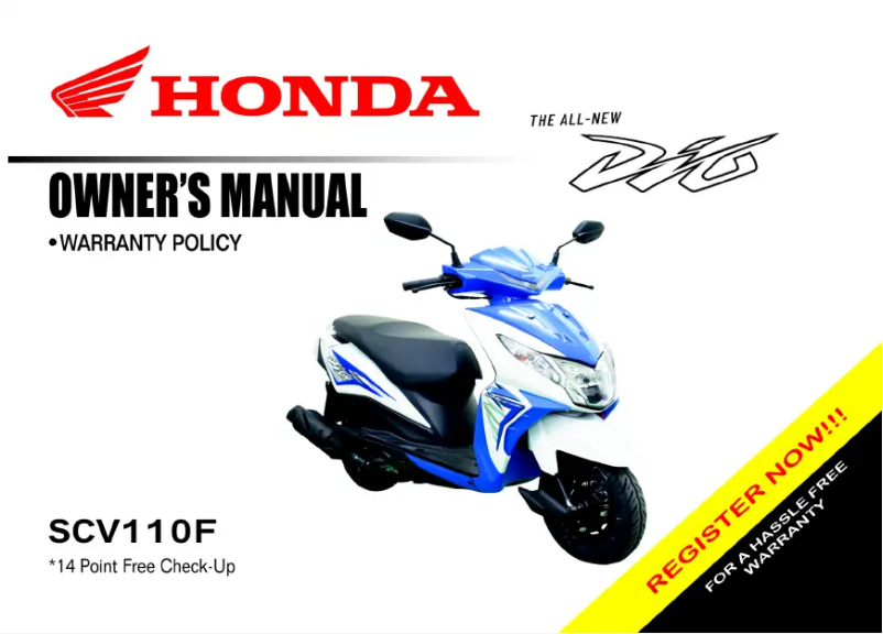 Página nº 1 - Manual de usuario Honda Dio 110 (2021)