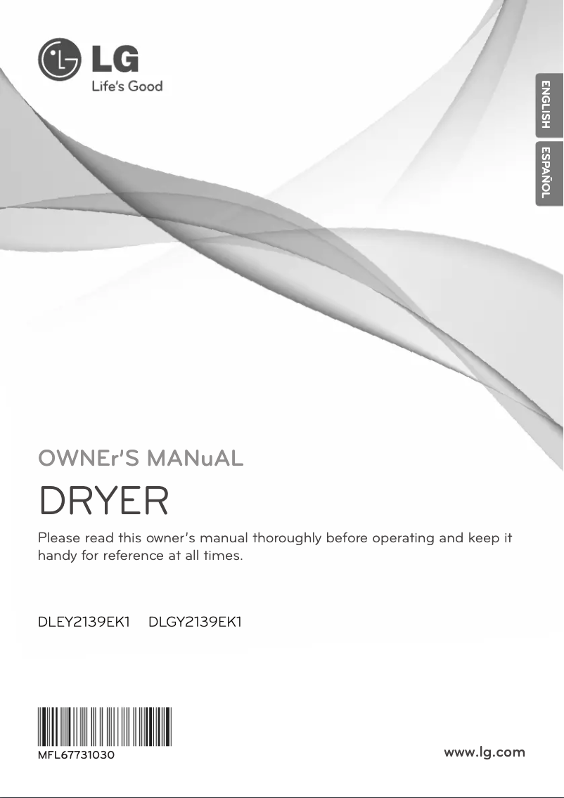 Página 1 del manual Manual de usuario LG DLEY2139EK1