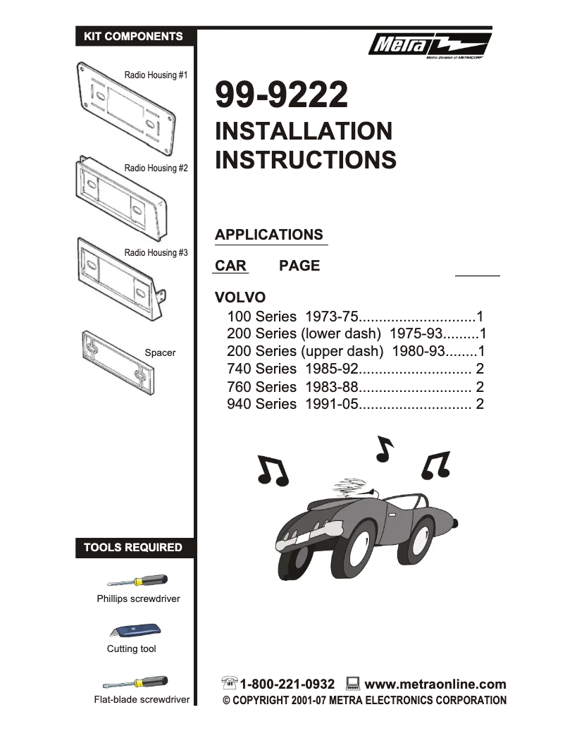 Imagen de la primera página del manual del dispositivo 99-9222