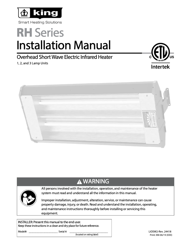 Imagen de la primera página del manual del dispositivo TW2-33B2-C25