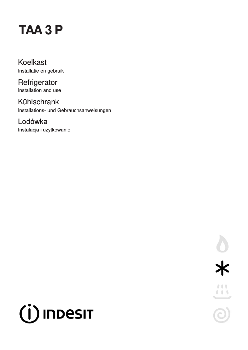 Página 1 del manual Manual de usuario Indesit TAA 3