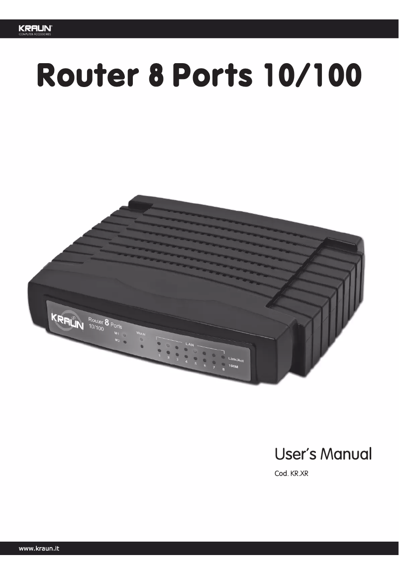 Página 1 del manual Manual de usuario Kraun KR.XR