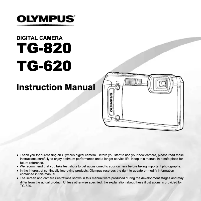 Página nº 1 - Manual de usuario Olympus Tough TG-820 iHS