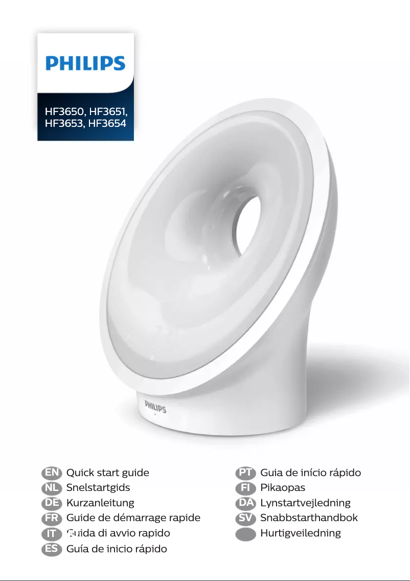 Página 1 del manual Guía de inicio rápido Philips Somneo Sleep & Wake-up Light