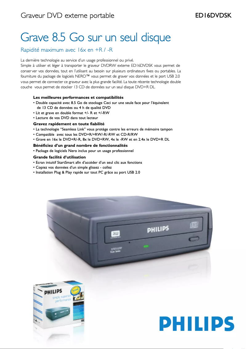 Imagen de la primera página del manual del dispositivo ED16DVDS